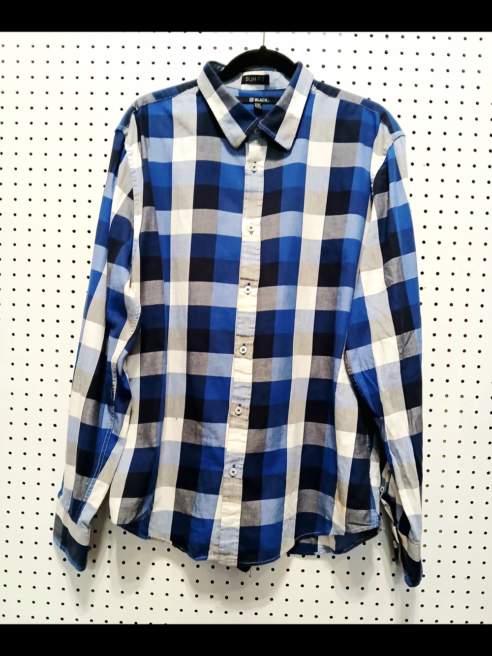 CJ Black Brand Blue & White Plaid Button-Down Shirt